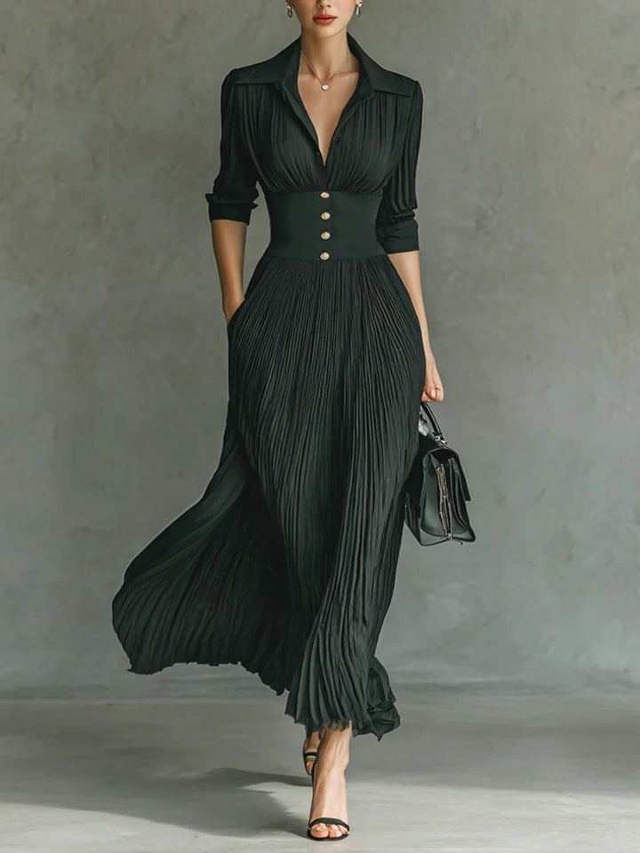 Maéline - Elegant Tailored Waist Dress