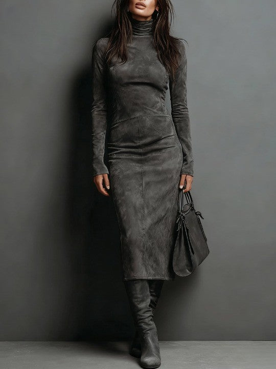 Ava | Luxe Suede Midi Dress
